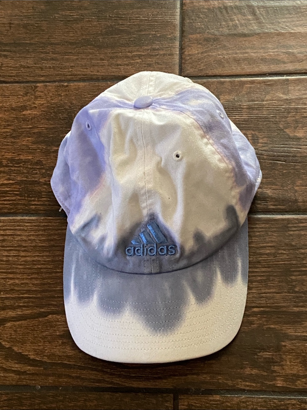 adidas Lavender & White Tie-Dye Cap with Embroidered Logo